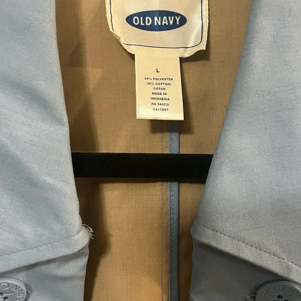 Old Navy Women's Light Blue Trench Coat - Picture 2 of 4